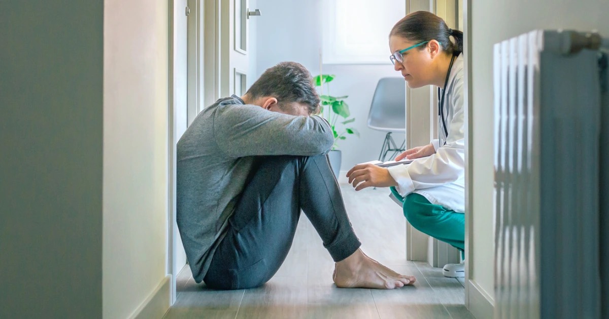 therapist offering support