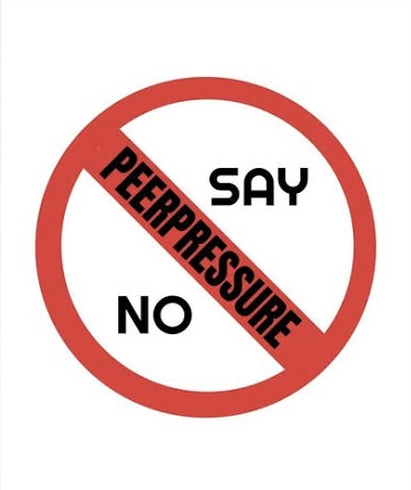 Poster about saying No to peer pressure.
